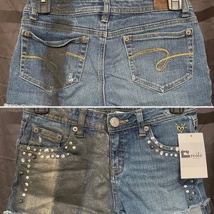 Kids Custom metallic painted shorts